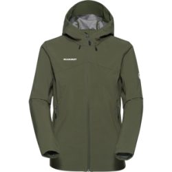 Mammut Winddichte Softshelljacke mit Kapuze Outdoor SO Hooded Jacket Women Grün XL