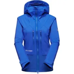Mammut Wetterfeste Softshell-Bergjacke Eiger Nordwand Pro SO Hooded Jacket Women Blau M