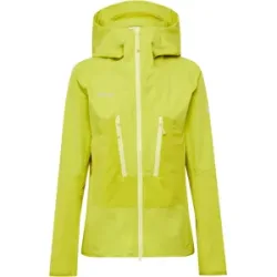Mammut Leichte Skitourenjacke mit Bodymapping-Design Aenergy Pro SO Hybrid Hooded Jacket Women Gelb XS