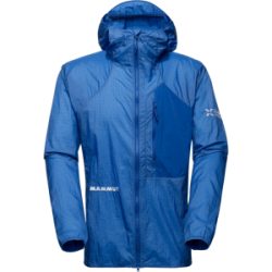 Mammut Ultraleichter, kompakter Windbreaker für die Berge Eiger Nordwand Advanced WB Hooded Jacket Men Blau XXL