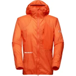 Mammut Ultraleichter, kompakter Windbreaker für die Berge Eiger Nordwand Advanced WB Hooded Jacket Men Orange XXL