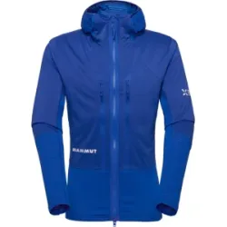 Mammut Vielseitige, wärmeregulierende Hybridjacke für die Berge Eiger Nordwand IN Flex Air Hybrid Hooded Jacket Men Blau L