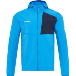 Mammut Federleichter Midlayer für Bergsport-Allrounder Madris Light ML Hooded Jacket Men Blau S