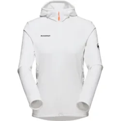 Mammut Leichte, vielseitige Fleece-Kapuzenjacke Aconcagua Light ML Hooded Jacket Women Weiß XL