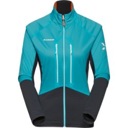 Mammut Technische Hybridjacke mit Stretch-Fleece Eiger Nordwand ML Hybrid Jacket Women Blau M