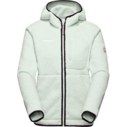 Mammut Warme Sherpa-Fleecejacke für den Alltag Falera Pro ML Hooded Jacket Women Grün L