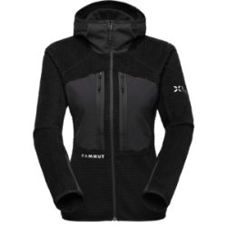 Mammut Warme, atmungsaktive Midlayer-Bergjacke Eiger Nordwand Pro ML Air Hooded Jacket Women Schwarz XL