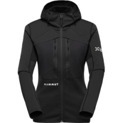 Mammut Strapazierfähige, atmungsaktive Midlayer-Bergjacke Eiger Nordwand Advanced ML Hooded Jacket Women Schwarz S