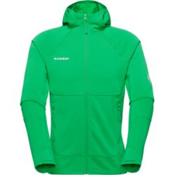 Mammut Warmer, schnelltrocknender Performance-Midlayer mit Kapuze Taiss ML Hooded Jacket Men Grün XXL