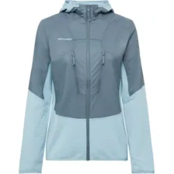 Mammut Leichter, wärmeregulierender Midlayer für Skitouren Aenergy ML Hybrid Hooded Jacket Women Schwarz M