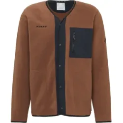 Mammut Warmer, atmungsaktiver Fleece-Cardigan für den Alltag Moonstone Hybrid ML Cardigan Brown XL