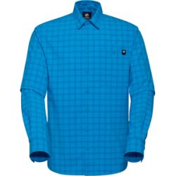 Mammut Klassisches Langarm-Wanderhemd Lenni Longsleeve Shirt Men Blau XXL