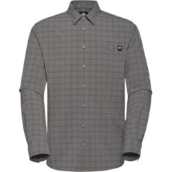 Mammut Klassisches Langarm-Wanderhemd Lenni Longsleeve Shirt Men Grau L