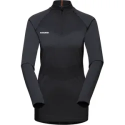 Mammut Wärmendes Langarmshirt mit Merinowolle Trift Half Zip Longsleeve Women Schwarz S