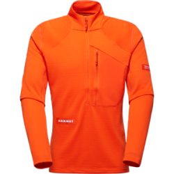 Mammut Schnelltrocknender Longsleeve für die Berge Eiger Nordwand Advanced FL Half Zip Pull Men Orange XXL