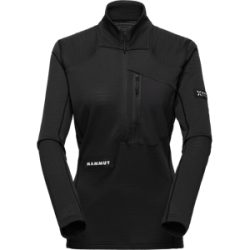 Mammut Schnelltrocknender Longsleeve für die Berge Eiger Nordwand Advanced FL Half Zip Pull Women Schwarz L
