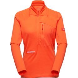 Mammut Schnelltrocknender Longsleeve für die Berge Eiger Nordwand Advanced FL Half Zip Pull Women Orange XL