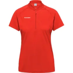 Mammut Atmungsaktives Funktionsshirt mit Halbreissverschluss Ducan FL Half Zip T-Shirt Women Rot M
