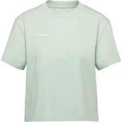 Mammut Kurz geschnittenes Baumwoll-T?Shirt Base Cropped T-Shirt Women Mini Logo Grün M