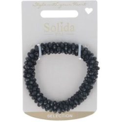 Solida Haargummi schwarz mit Strass