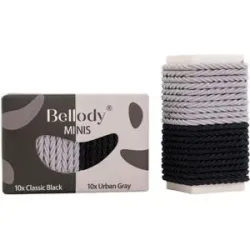 20 Stück Bellody Minis Haargummis Black/Gray
