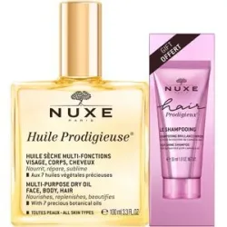 130ml NUXE Huile Prodigieuse Trockenöl + Shampoo Set (Oil 100ml + Shampoo 30ml)