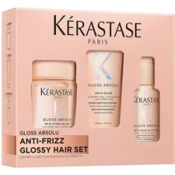 200ml Kérastase Gloss Absolu Anti-Frizz Glossy Hair Set (Shampoo 80ml + Conditioner 75ml + Milk 45ml)