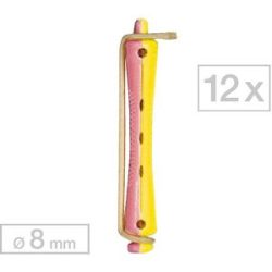 Efalock Dauerwellwickler kurz Gelb/Rosa Ø 8 mm, Pro Packung 12 Stück
