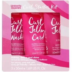 150ml Umberto Giannini Curl Jelly Starter Kit (Shampoo 50ml + Conditioner 50ml + Scrunching Jelly 50ml)