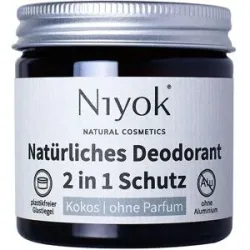 40ml Niyok 2 in 1 anti-transpirante Deocreme - Kokos   ohne Parfum