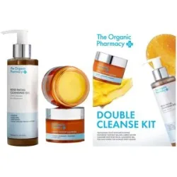 250ml The Organic Pharmacy Double Cleanse Kit (Cleanser 50ml + Cleansing Gel 200ml)