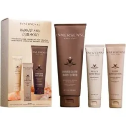 318.2ml Innersense Organic Beauty Radiant Skin Ceremony (Scrub 200ml + Wash 59,1ml + Lotion 59,1ml)