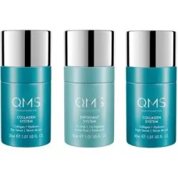 90ml QMS Collagen + Exfoliant Set Strong (Day Serum 30ml + Fluid 30ml + Night Serum 30ml)