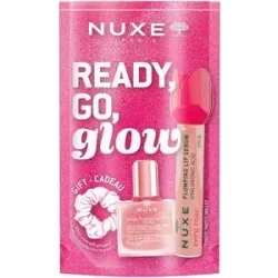 18ml NUXE Pink Glow on the Go (Oil 10ml + Lippenserum 8ml + Haargummi)