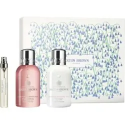 207.5ml MOLTON BROWN Delicious Rhubarb & Rose Travel Gift Set (EdP 7,5ml + Shower Gel 100ml + Body Lotion 100ml)