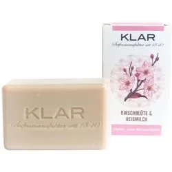 100g KLAR Kirschblüten- & Reismilchseife