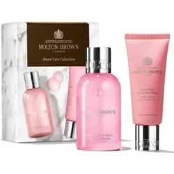 140ml MOLTON BROWN Delicious Rhubarb & Rose Hand Care Travel Set (Hand Gel 100ml + Hand Cream 40ml)
