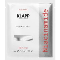 KLAPP RECHARGE Niacinamide Triple Action Refine Sheet Mask 1 Stück