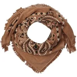 KUJTEN Kaschmirschal - Bandana HACHIKO hellbraun Damen