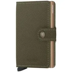 SECRID Geldbörse - Miniwallet Saffiano olive olive Damen