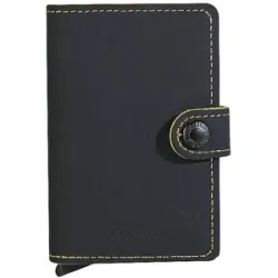 SECRID Geldbörse - Miniwallet Matte black & ochre schwarz damen