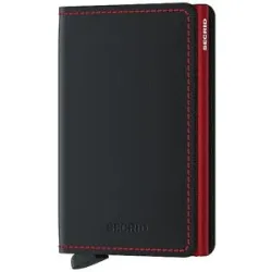 SECRID Geldbörse - Slimwallet Matte black & red schwarz Damen