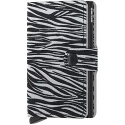 SECRID Geldbörse - Miniwallet Zebra hellgrau Damen