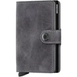 SECRID Geldbörse - Miniwallet Vintage grey black grau Damen