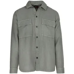 Boss Leinenovershirt LOCKY_3 hellgrün   S herren