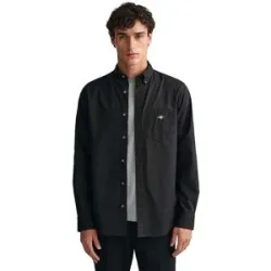 GANT Hemd Regular Fit  schwarz   M Herren