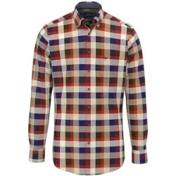 FYNCH-HATTON Flanellhemd Regular Fit  rot   XXL herren