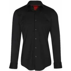 HUGO Jerseyhemd Slim Fit KENNO schwarz   42 herren
