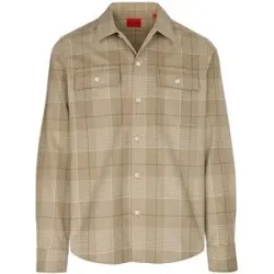 HUGO Overshirt ERNIO beige   M herren