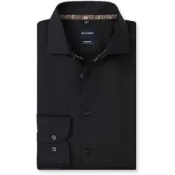 OLYMP Hemd Modern Fit schwarz   40 Herren